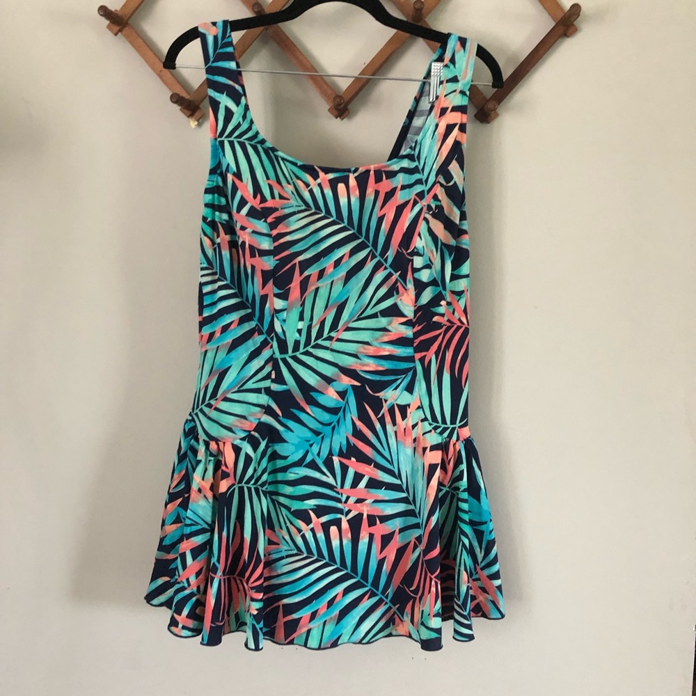 Maxine of Hollywood Plus size one piece Skirted bathing suit 20W